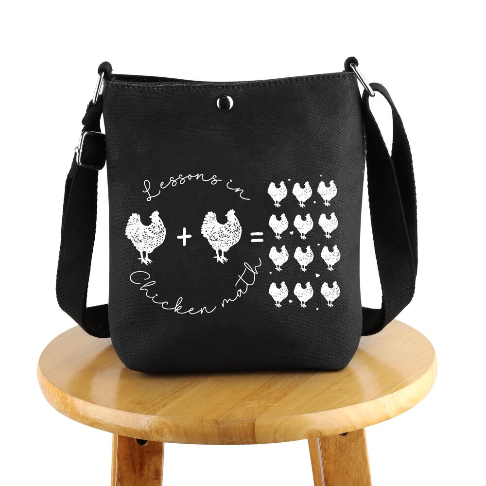 3744 Chicken Mom Gift Chicken Math Crossbody Bag Flock Calculations Travel